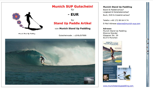 25 EUR - Munich SUP Gutschein