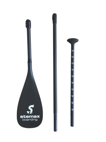 Stemax Fullkarbon Paddel | 3-Piece, Adjustable, schwarz