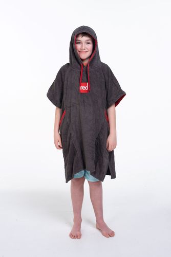 Red Original Luxury Poncho Towel | KIDS, grey