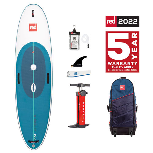2022 Red Paddle Co. Windsurf 10'7" x 33" x 4.7" Windsurf iSUP + Wasserdichtes Deckbag + Trinkflasche