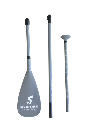 Stemax Voll-Fiberglaspaddel | 3-Piece, Adjustable, grau