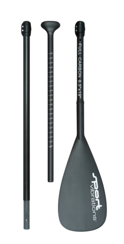Sport Vibrations® 3 tlg. 100% Carbon Pre-Preg SUP Paddel 8'0" (für Umbau zu Kajak-Paddel geeignet)