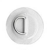 D-Ring für iSUP - 1 Stück Metalring auf Haltepatch- Farbe weiß, Durchmesser 8,27 cm